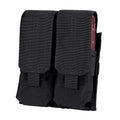 Molle Tactical Double Mag Pouch, 4 Full Mag Size (Closed Top) - Black