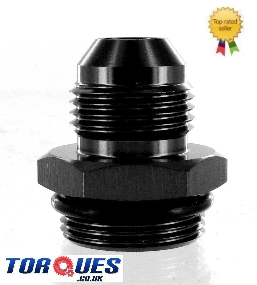 AN -8 (8AN JIC -8) to 7/8" x 20 UNEF Straight Holley Carburettor Adapter Black