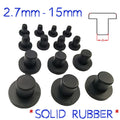 Solid Hole Plug T-Shape Silicone Rubber Seal 2.7mm to 15mm