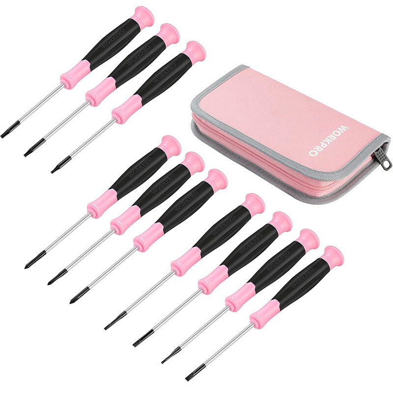 WORKPRO 10PCS Precision Screwdriver Set Slotted Torx Phillips Star