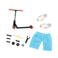 Kids Mini Alloy Finger Scooter Set W/ Pants Shoes Wheel Interactive