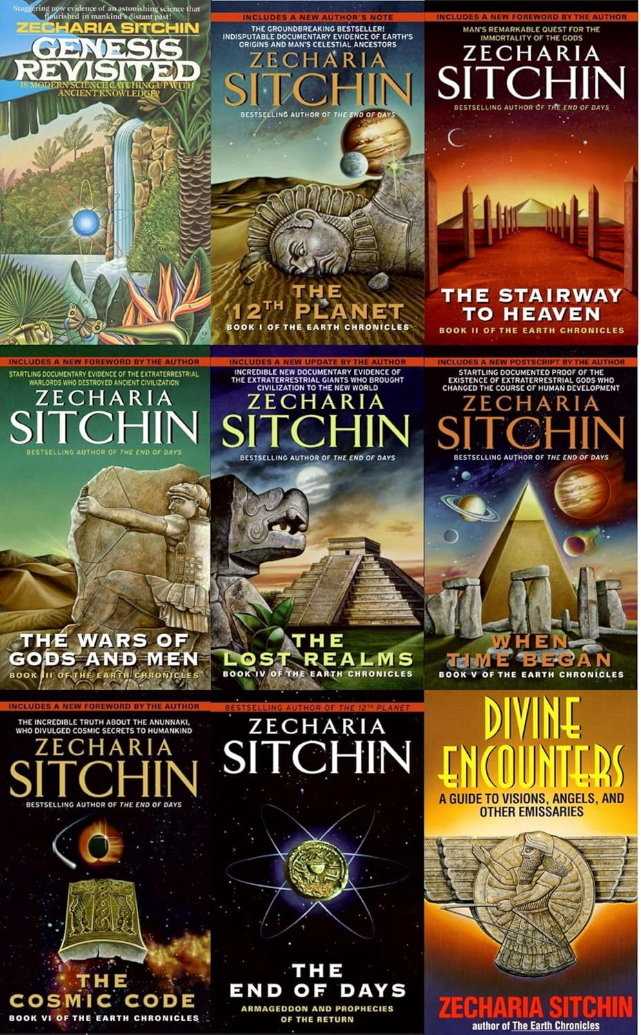 A Complete Zecharia Sitchin Earth Chronicles Nine-Book Series Set