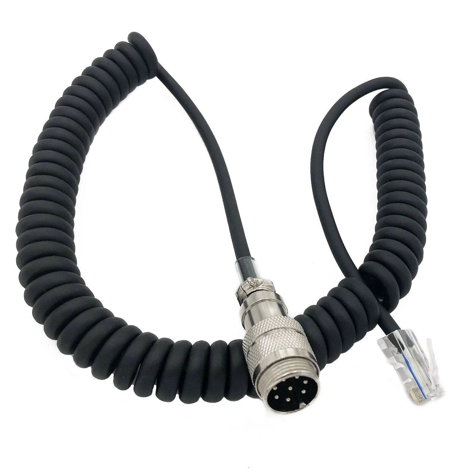 Round 8 Pin To 8 Pin Rj-45 Microphone Adapter Cable For Yaesu Md-200