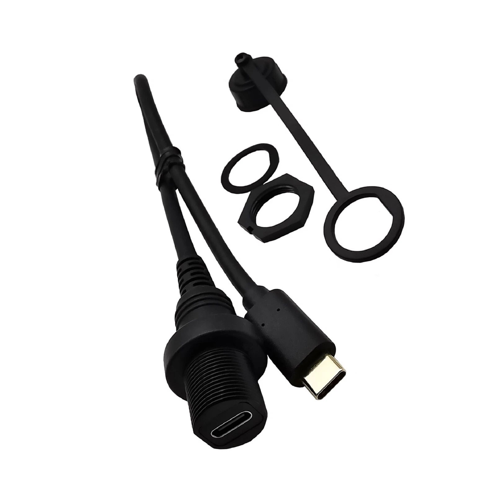 Usb 3.1 Type-c Male To Female Auto Yacht Dashboard Extension