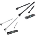 Chrome Alloy Black/silver 6"-15" Breaker Bar Set With 180° Rotatable