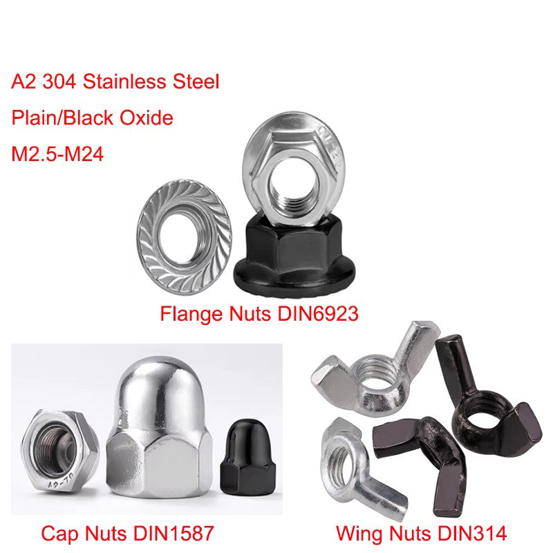 A2 Stainless Steel Flange Nuts - DIN6923
