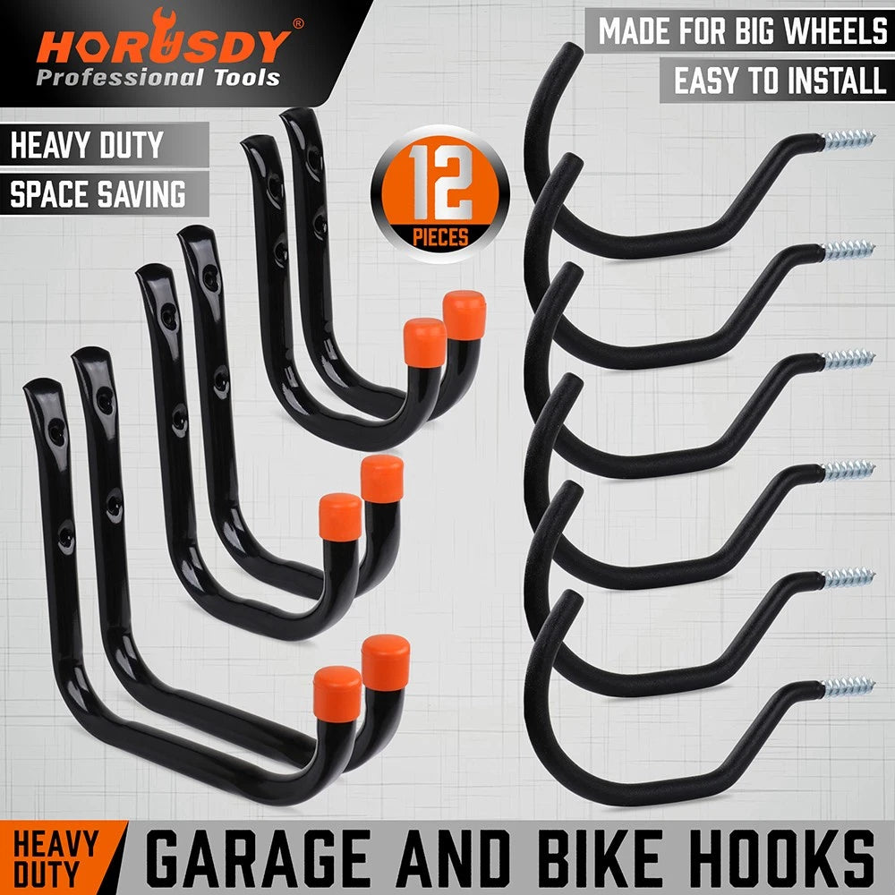 12 Pack 7 Inch Garage Utility Hooks Heavy Duty Wall | Built Supply Co