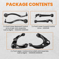 6x Front Upper Lower Forward Rearward Control Arms for 2007-12 Fusion MKZ Milan