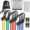 30-Piece Bungee Cords Assortment Includes 10" 18" 24" 32" 40