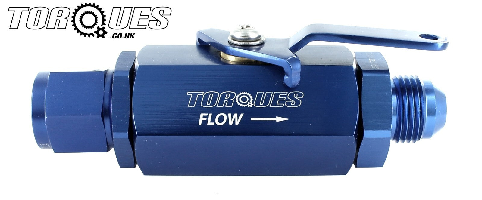 AN -6 ( 6AN AN6 ) Female to Male Blue Aluminium Inline Shut Off Valve