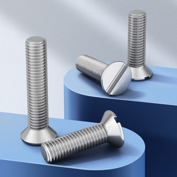 Flat Head Slotted Machine Screws M1.6-M8 304 Stainless Steel