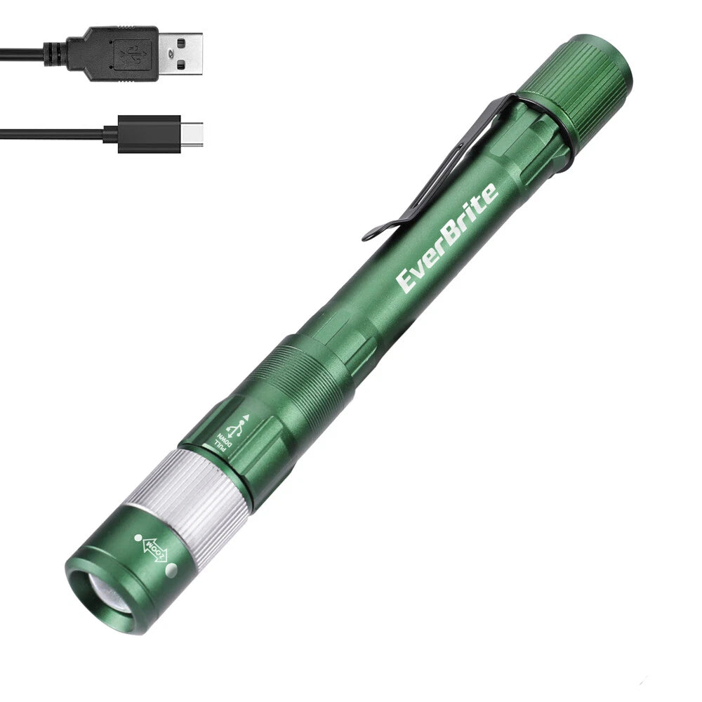 Everbrite 300lm Pen Light W/usb-c Cable Rechargeable Led Pen