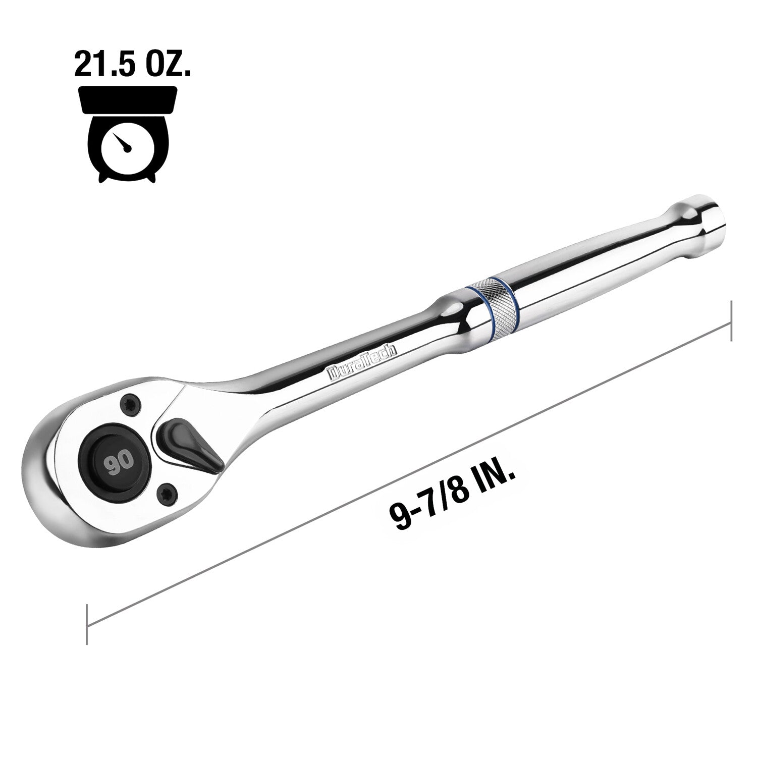 DURATECH 1/2-Inch Drive Ratchet Wrench - 90-Tooth Quick-Release by DURATECH