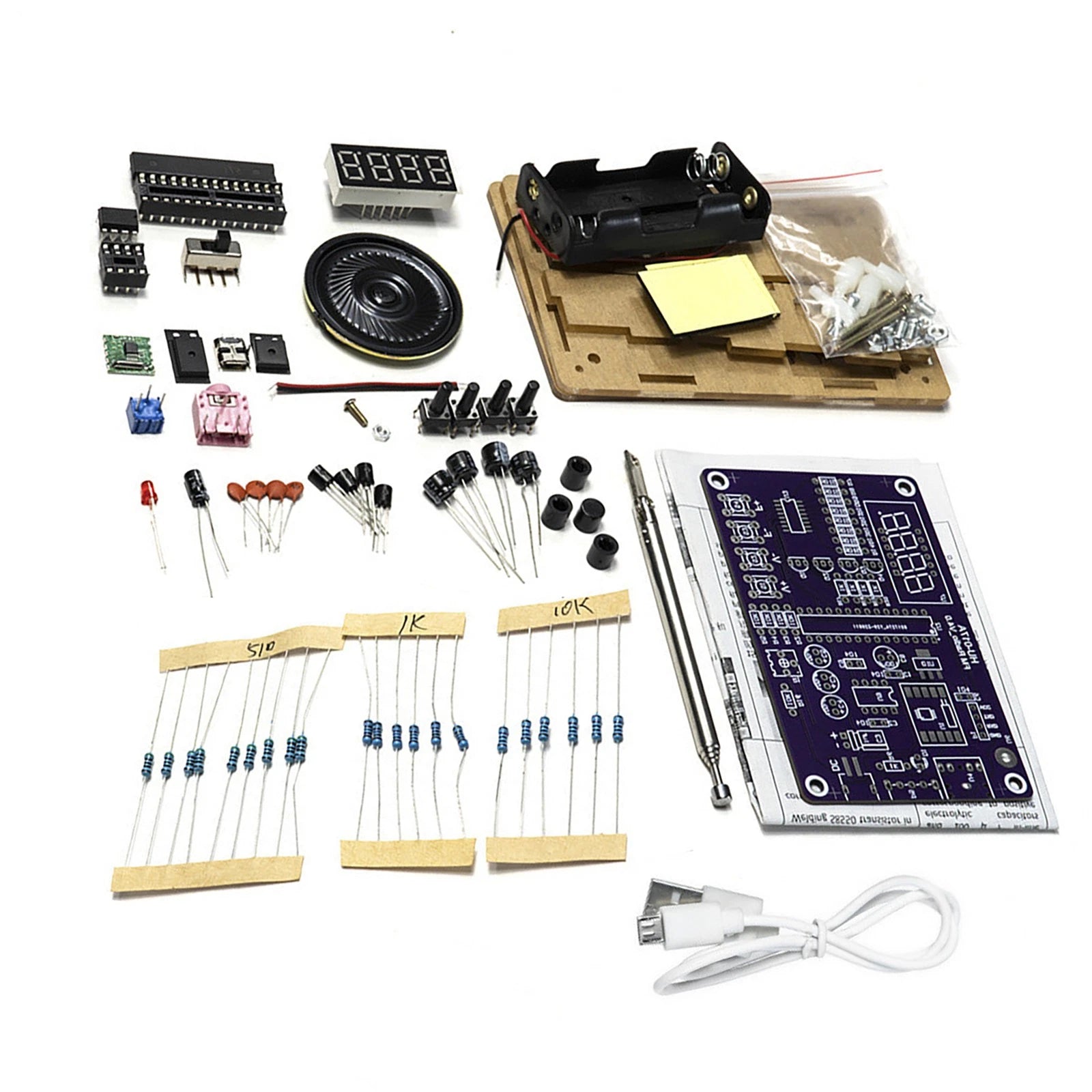 Fm Radio Kit Set Electronic Diy Kit Parts Tda2822 0.5W 87-108mhz With