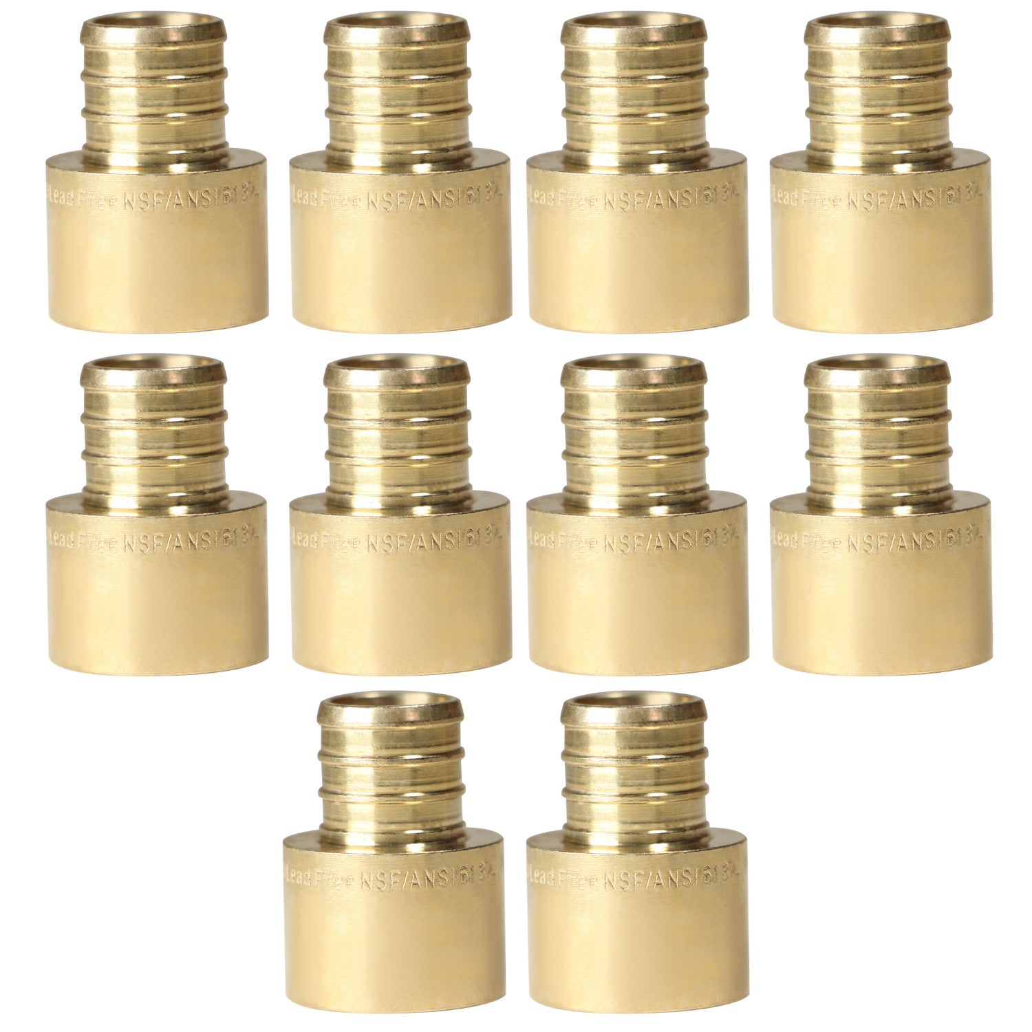 XFITTING 3/4" Pex B x 3/4" Female Sweat Adapters 10 Pack