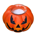 Resin Halloween Pumpkin Candlestick Prop Statue Candle Holder