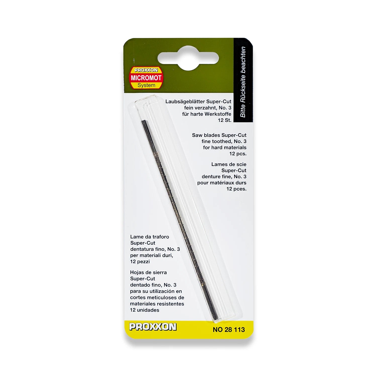 PROXXON Scroll Saw Blades 40tpi No.3 12Pc 28113 From RDGTools