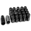 M12x1.25 53mm Tall 23mm Od Black Aluminum Jdm Lug Nuts With