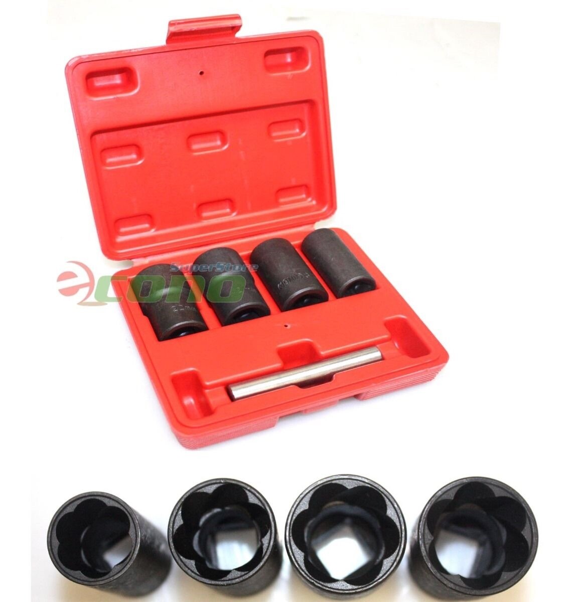 5pc 1/2-Drive Twist Socket Set 17–22mm by Unbranded