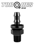 1/8" NPT Male to 8mm (5/16") Barb Push-On Hose Fitting In Stealth