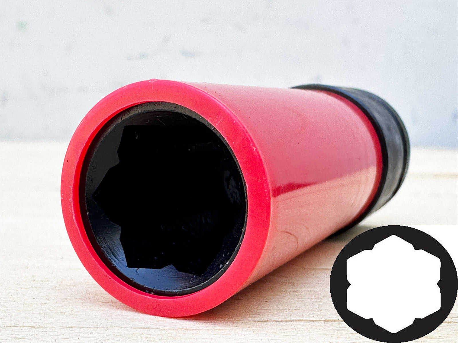 17mm 1/2-Drive Convex Flower Design Lug Nut Impact Socket by Unbranded