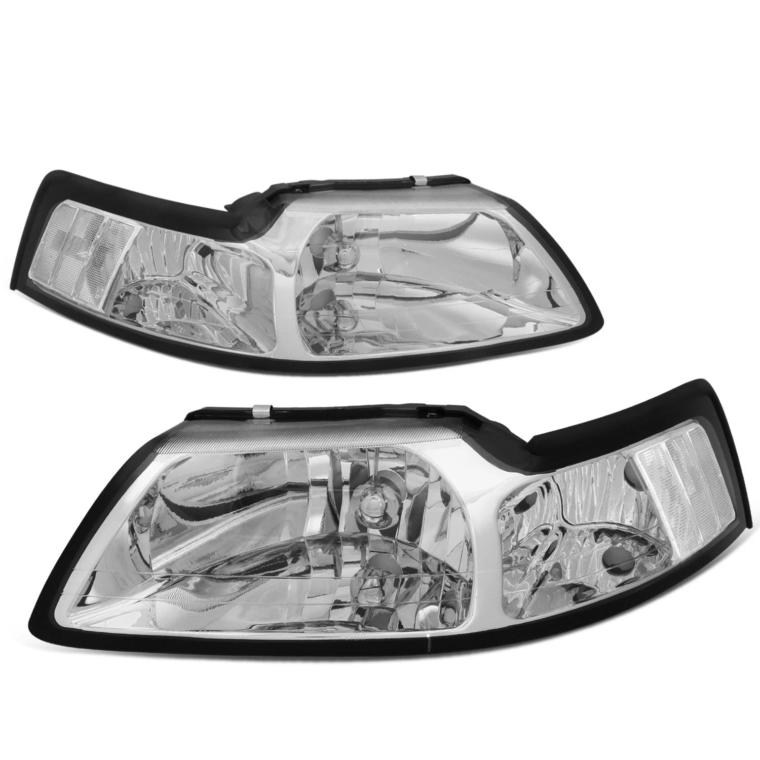 Fit 1999-2004 Ford Mustang Pair Chrome Housing | Built Supply Co