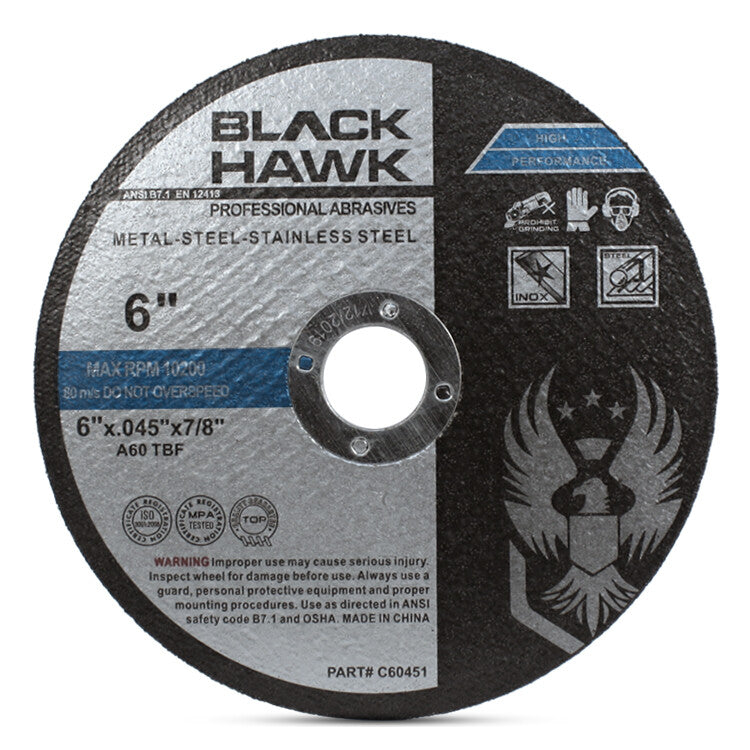 100 Pack 6"x.045"x7/8" Cut off Wheel - Metal & Stainless Steel Cutting