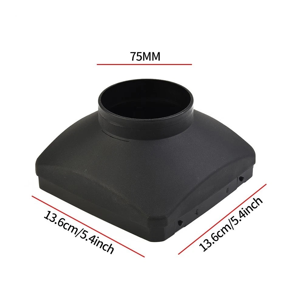 Black Single-hole Outlet 75mm Cover For Air Diesel Parking Trucks