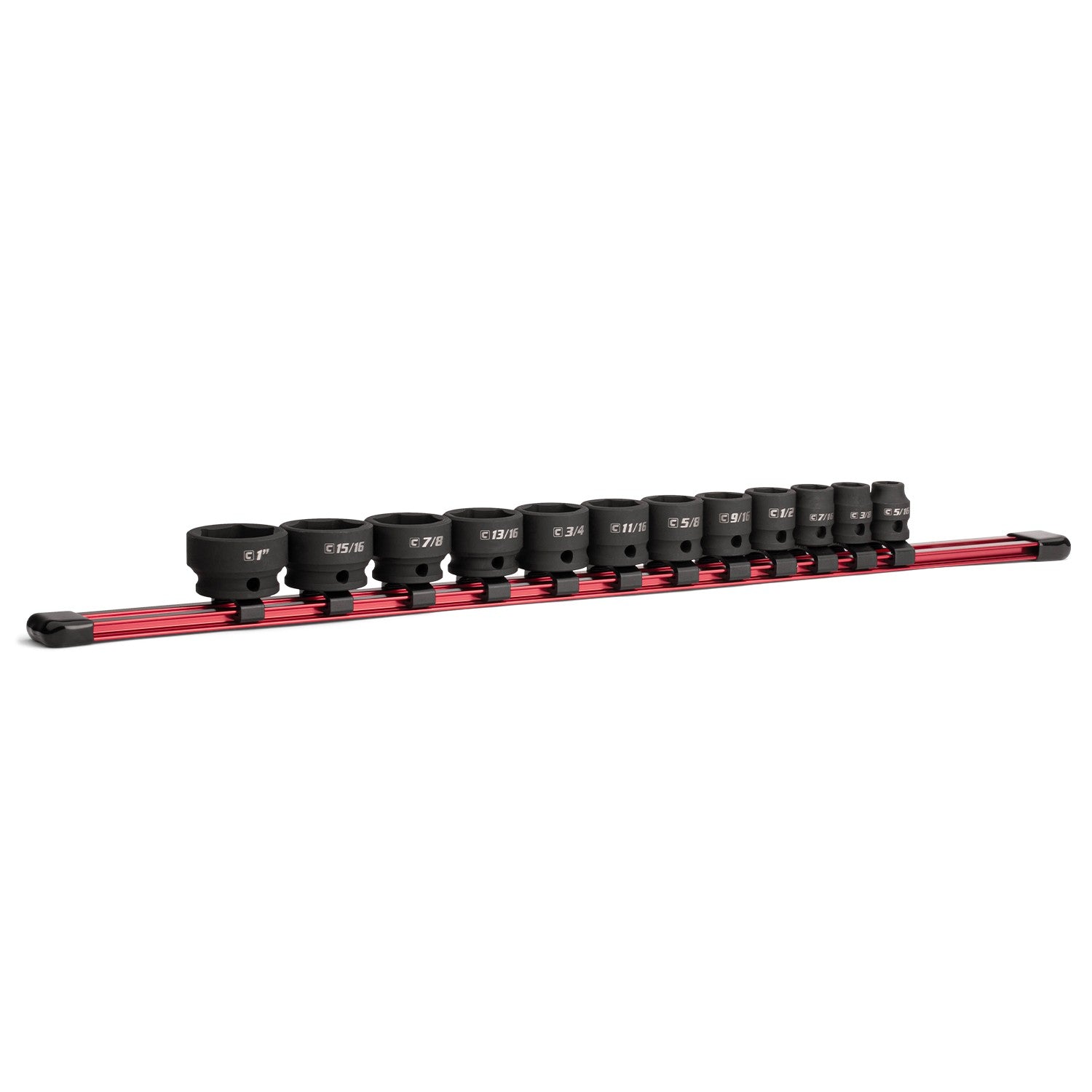 Capri Tools 3/8 in. Drive Stubby Impact Socket Set, SAE, 5/16" to 1"