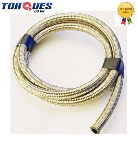 Stainless Steel Braided Fuel Hose 14.3mm 9/16" I.D 1m