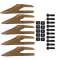 Bucket Teeth Complete Set 5 PCS for Skid Steer 6684447 1A1460 1F-7958