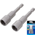 BlueSpot 2pc Bi-Hex Nut Driver Drill Bits 11mm 1/4" Roofing & Cladding