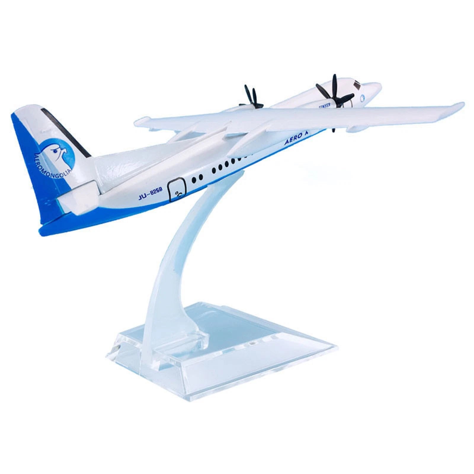 1/400 Scale Aircraft Mongolia Fokker 50 Fk-50 Alloy Plane Model