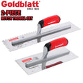 Goldblatt Stainless Steel Notch Trowel Set1/8"x1/8" Square 1/4"x1/4"