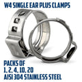 Mikalor G74 Type O Clamps With Ear 304 Stainless Steel SilverOpens in a new wind