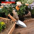 11" Small Gardening Hand Trowel Heavy Duty Stainless Steel Shovels w/Wood Handle