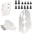 Metal Rc Car Front & Rear Skid Plates Chassis Armor For Traxxas 2wd