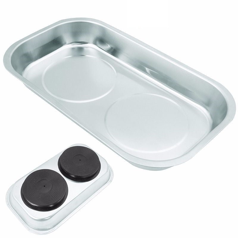 Stainless Steel Magnetic Tool Parts Tray 9.5" x 5.5"
