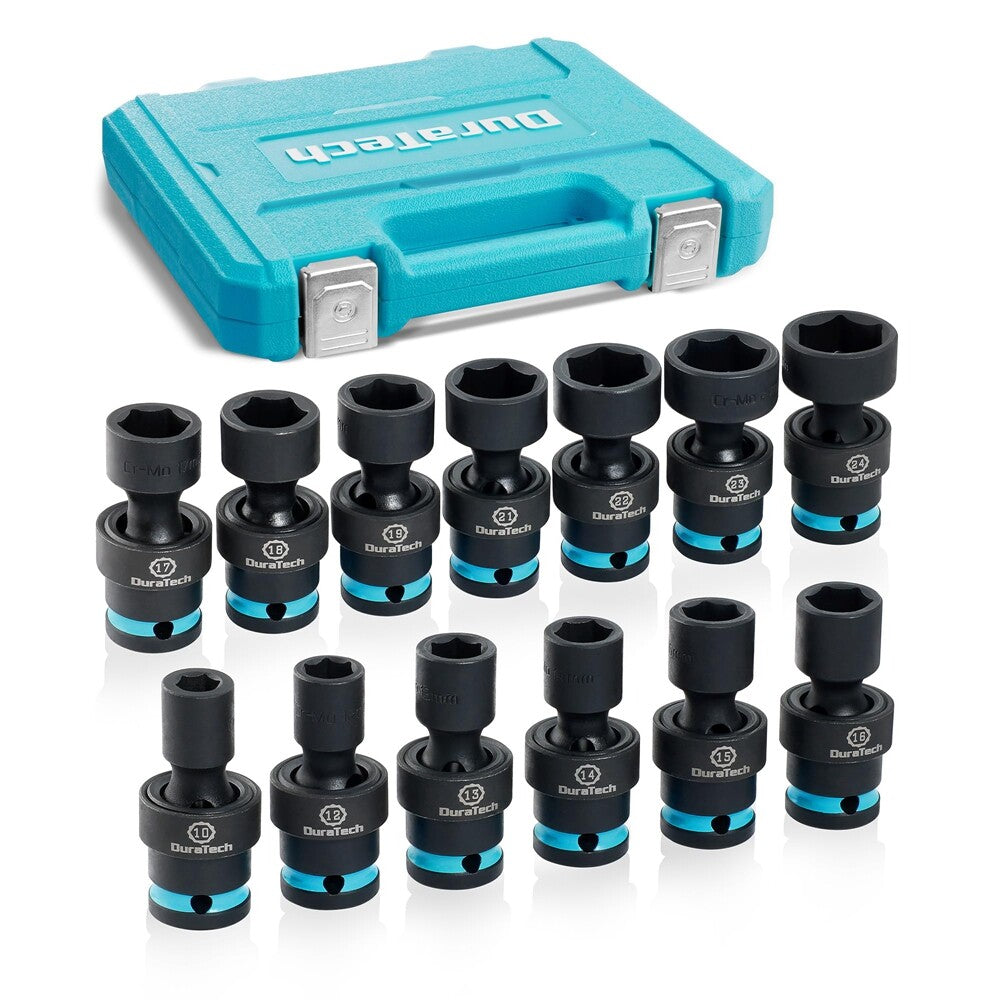 DURATECH 13PCS 1/2" Dr Swivel Socket Set