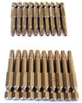 20 ENKAY 2" T25 TAMPER PROOF TORX STAR SCREW BITS TIPS ROUND SHAFT 3343Opens in 