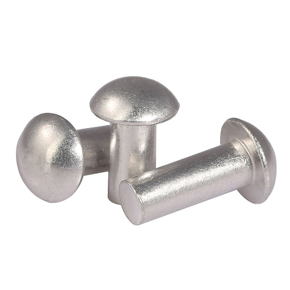 Solid Aluminium Half Round Head Rivets M3-M6