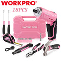 WORKPRO 18PC Electric Cordless Screwdriver Kit Home Tool Household