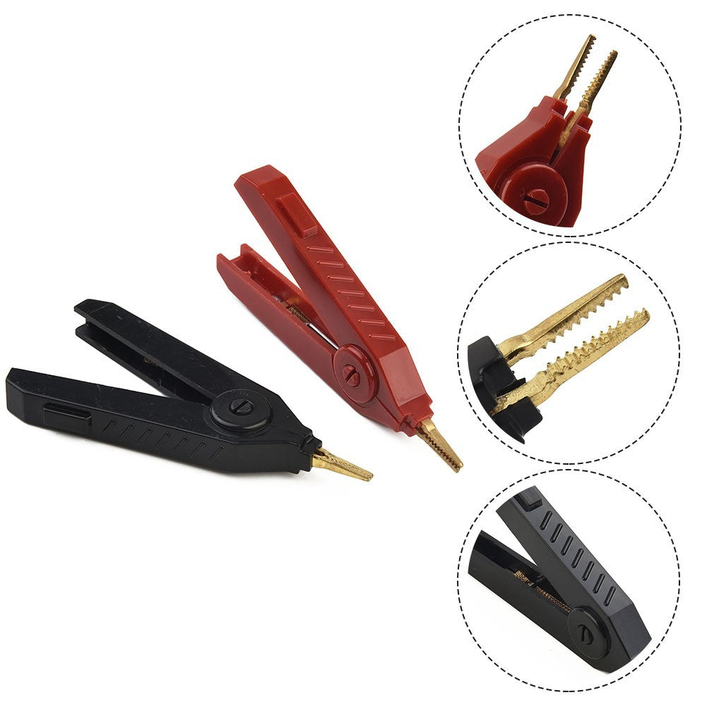 Heavy Duty 2PCS Clip Kelvin Copper Gold Plate LCR Test Clip Set by Kelvin