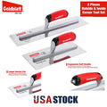 Goldblatt 2-Piece Notch Trowel Set1/8"X1/8" Square 1/4"X1/4" Square