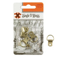 X-Hooks Brass D Rings for Picture Frames (4 Pack)