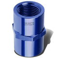 3/8" NPT Pipe Coupler Blue Anodized Aluminum Fitting by Unbranded