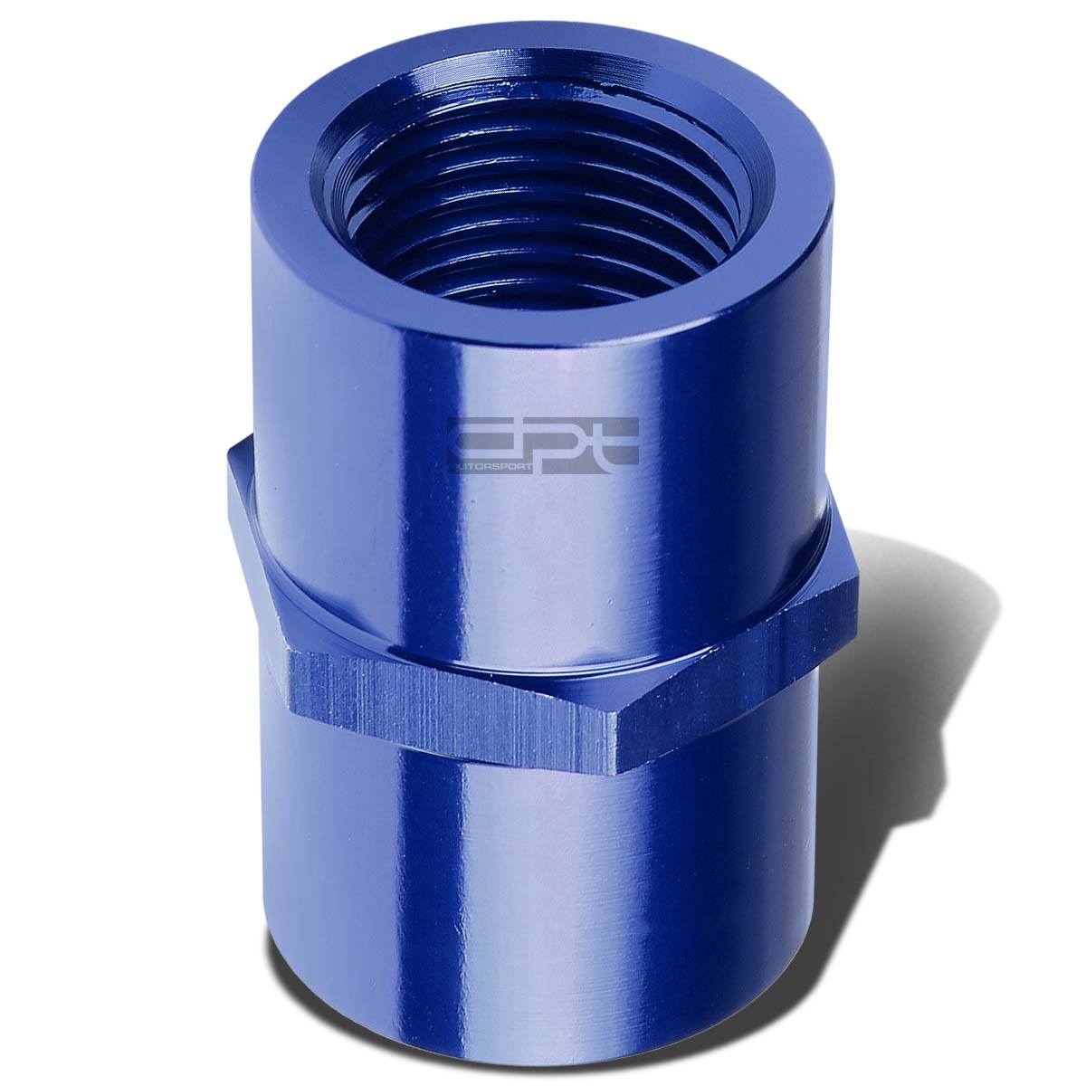 3/8" NPT Pipe Coupler Blue Anodized Aluminum Fitting by Unbranded