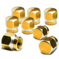 Aluminum Hexagonal Tire/rim Valve Air Port Dust Cover Stem Caps Gold
