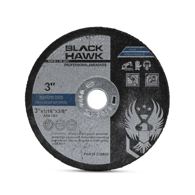 100 Pack - 3" x 1/16" x 3/8" Reinforced Cut-Off Wheels Die Grinder Cutting Discs