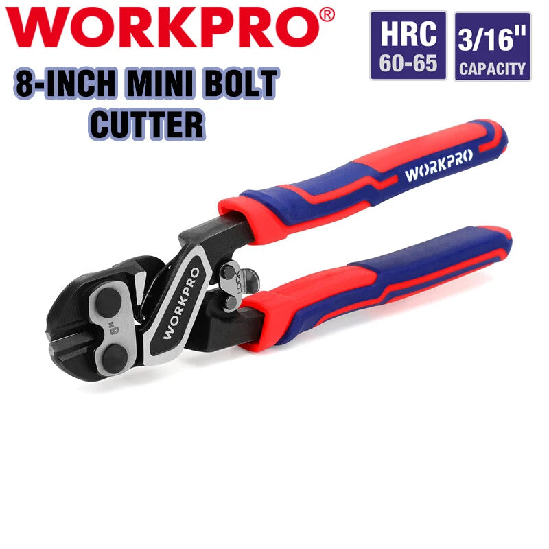 Workpro 8 Inch Mini Bolt Cutter With Bi-material | Built Supply Co